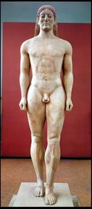 Anavysos Kouros, estátua funerária de Kroisos c.530-520 aC (mármore)